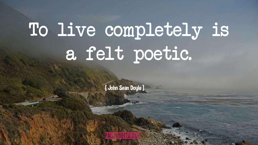 Life Poetry quotes by John Sean Doyle