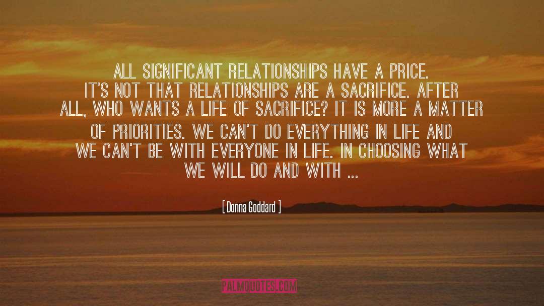 Life Priorities Love Zen quotes by Donna Goddard