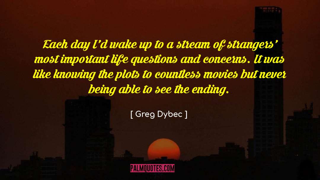 Life Questions quotes by Greg Dybec
