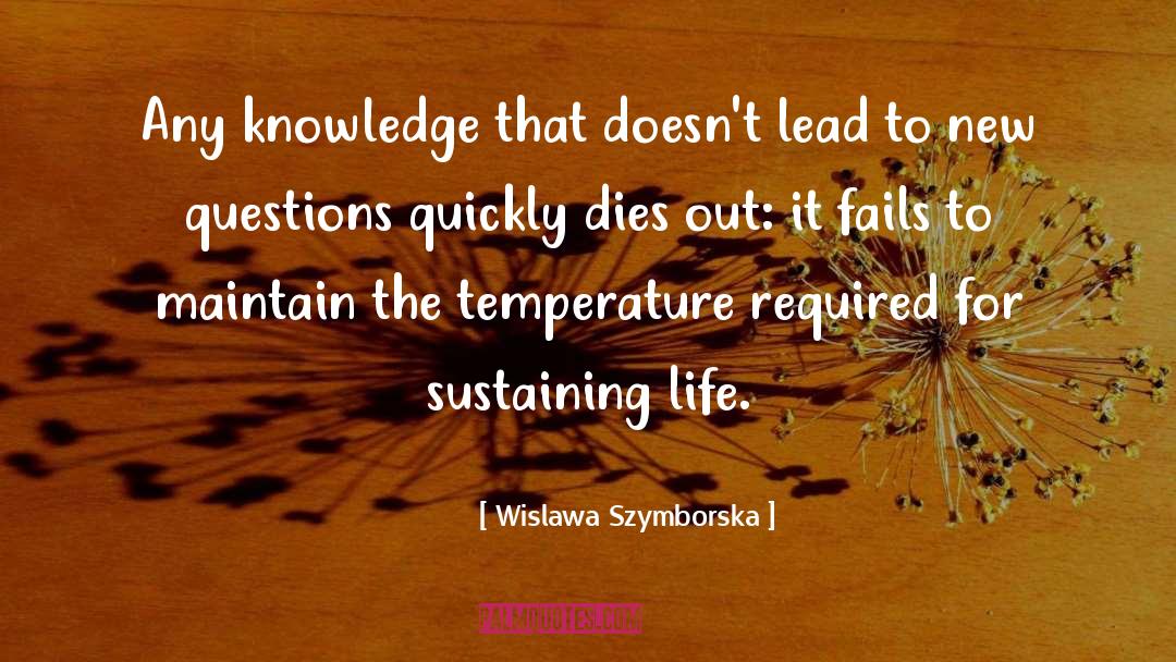 Life Questions quotes by Wislawa Szymborska