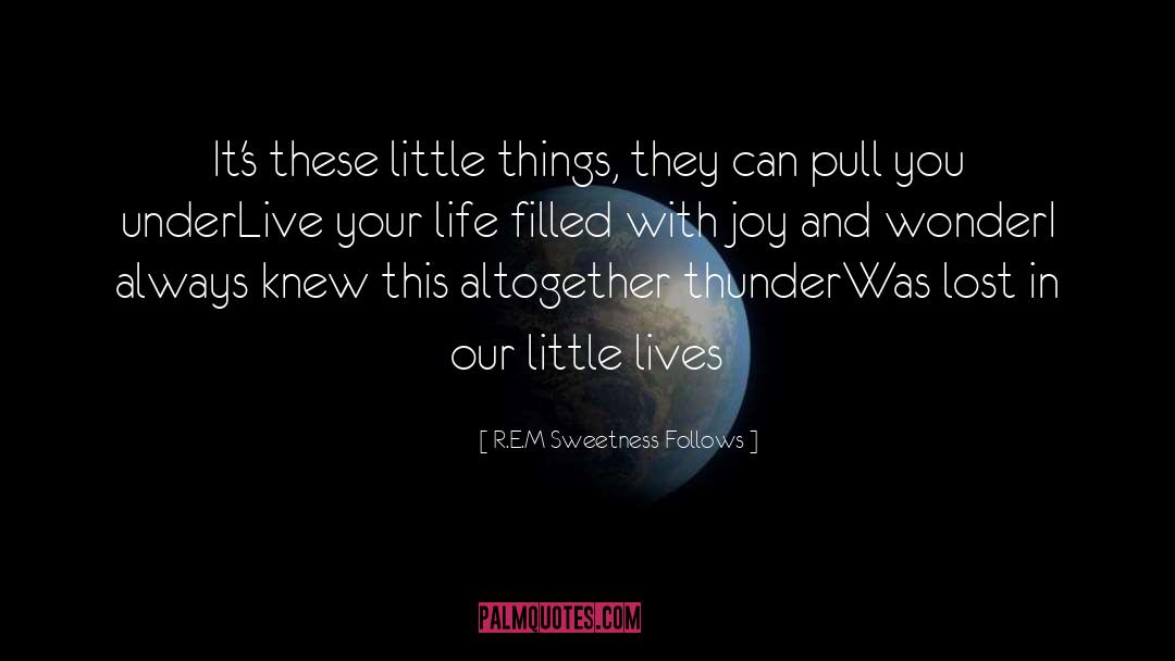 Life Song Lyrics quotes by R.E.M Sweetness Follows