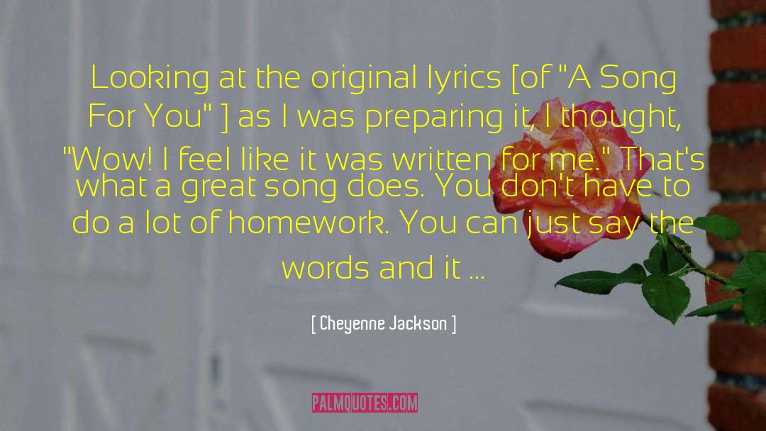 Life Song Lyrics quotes by Cheyenne Jackson