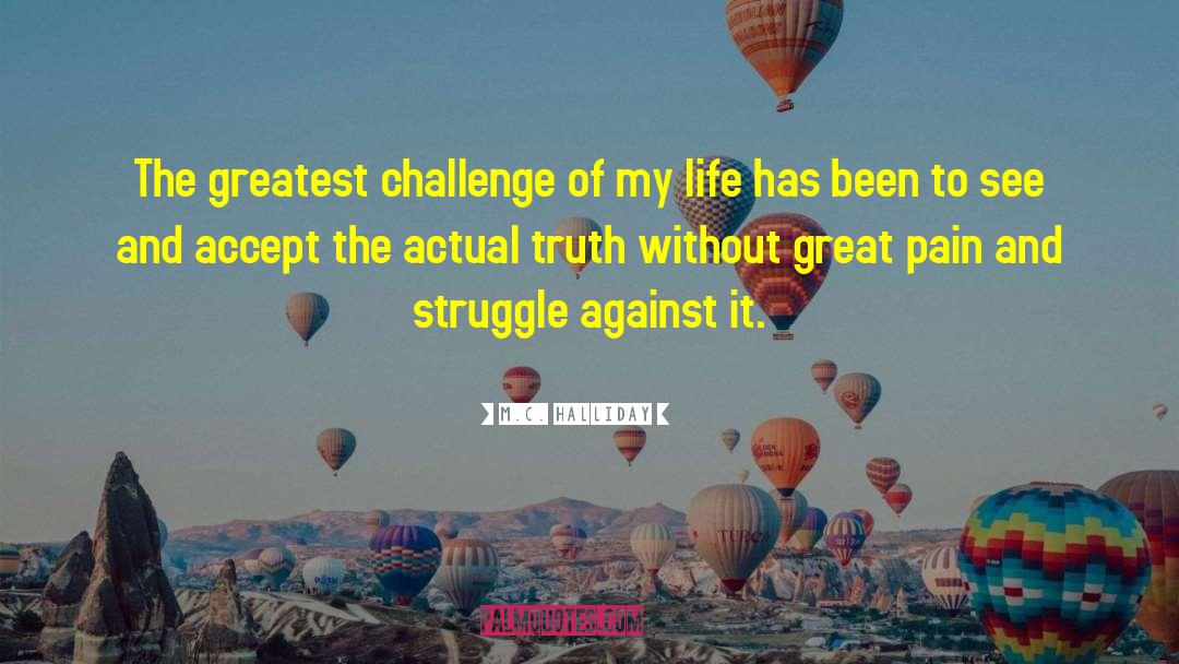 Life Struggle True quotes by M.C. Halliday