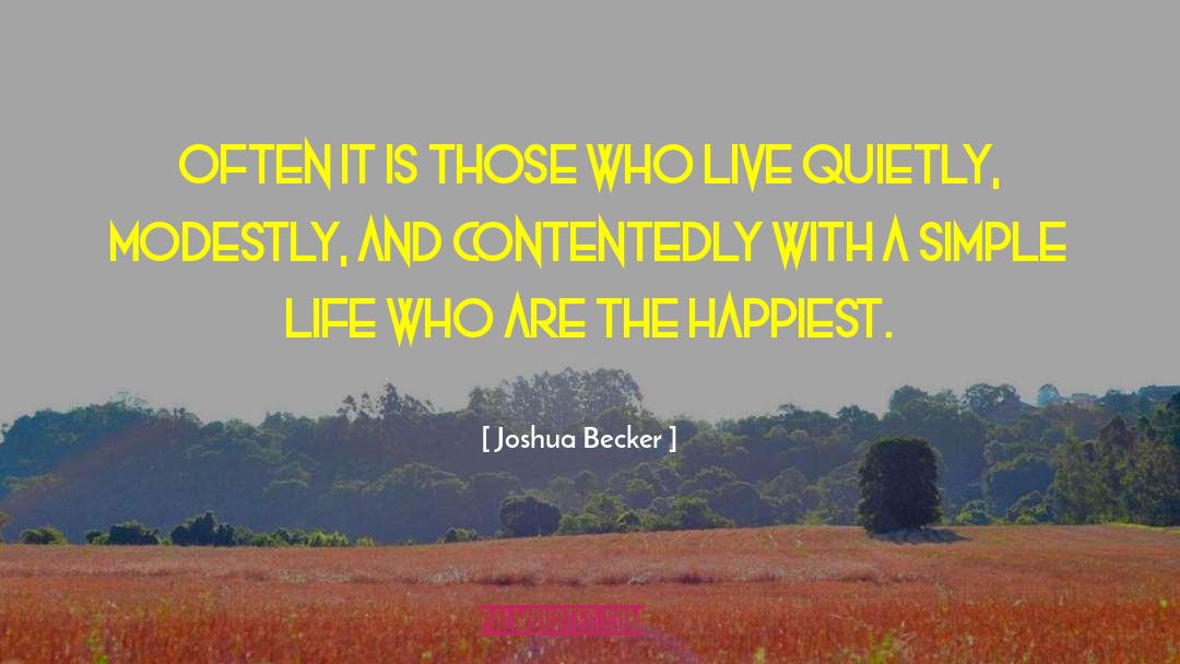 Life Suffer quotes by Joshua Becker