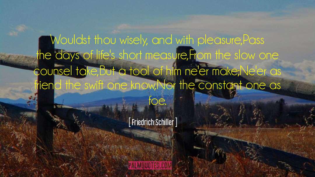 Life Tools quotes by Friedrich Schiller