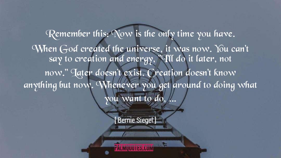 Life Universe Everything quotes by Bernie Siegel
