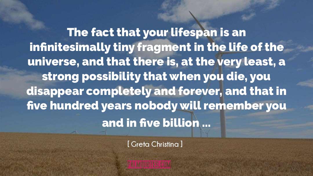 Lifespan quotes by Greta Christina