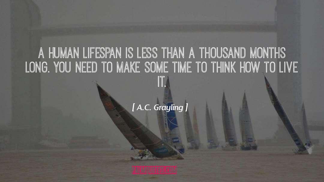 Lifespan quotes by A.C. Grayling