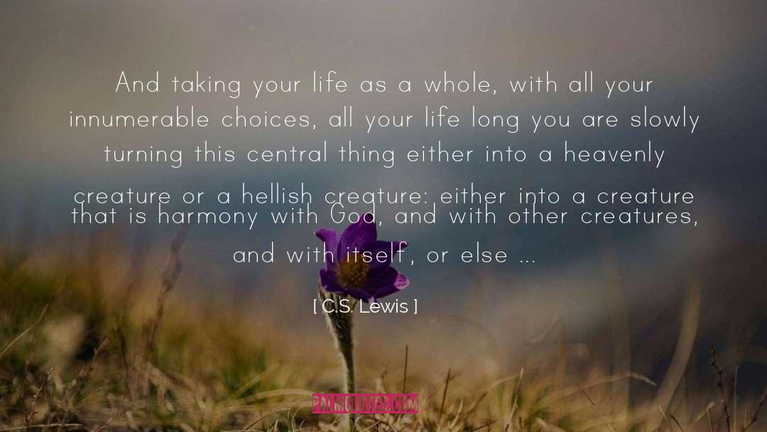 Lifestyle Choices quotes by C.S. Lewis