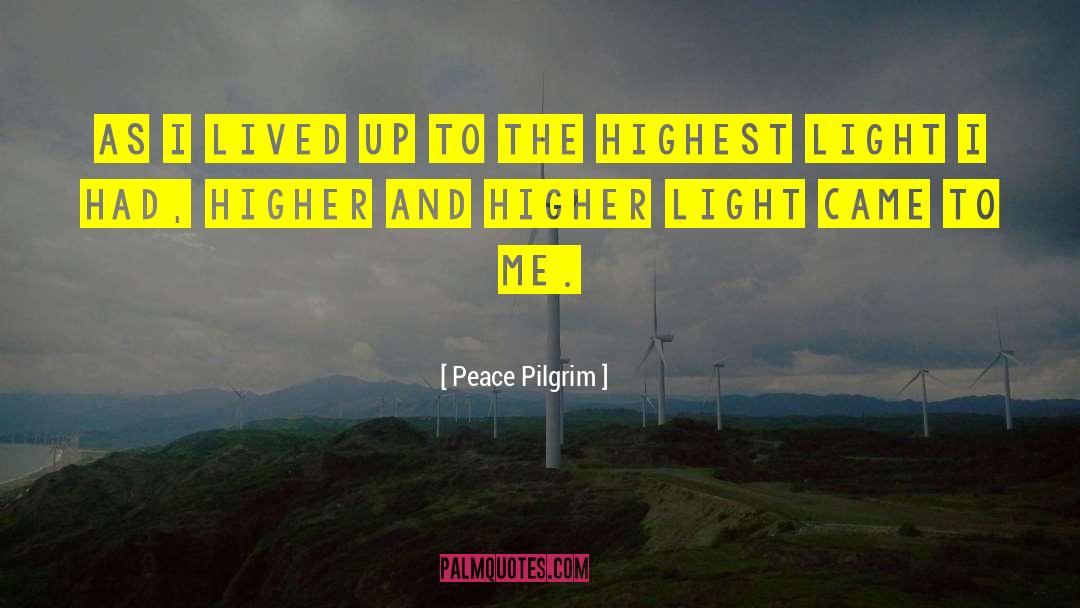 Light Up The Night quotes by Peace Pilgrim