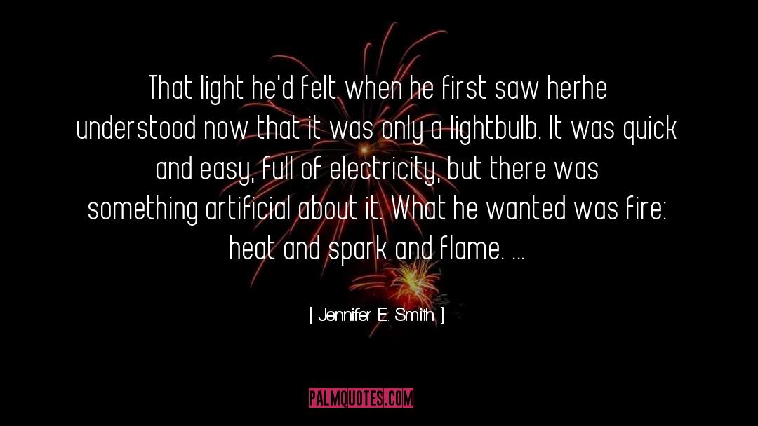 Lightbulb quotes by Jennifer E. Smith
