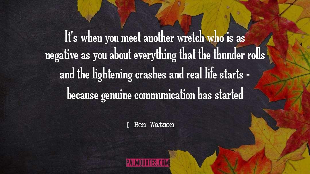 Lightening quotes by Ben Watson