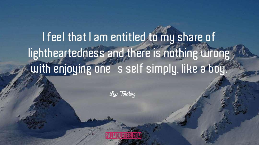 Lightheartedness quotes by Leo Tolstoy