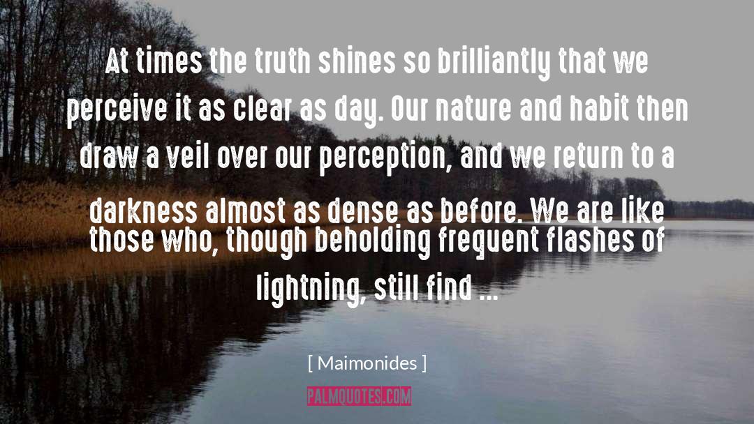 Lightning quotes by Maimonides