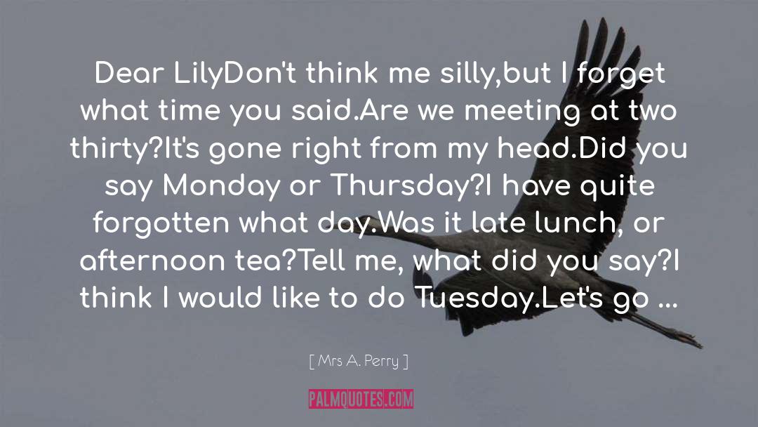Lilis Bistro quotes by Mrs A. Perry