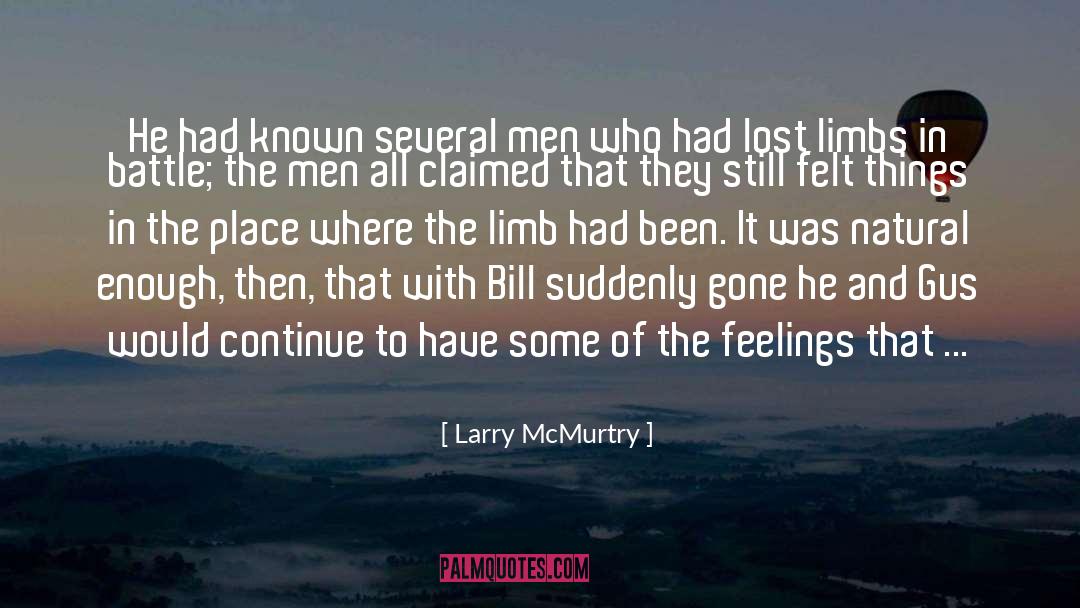 Limb quotes by Larry McMurtry