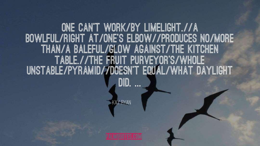 Limelight quotes by Kay Ryan