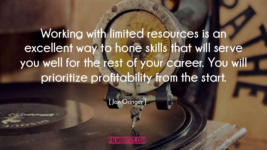 Limited Resources quotes by Jon Oringer