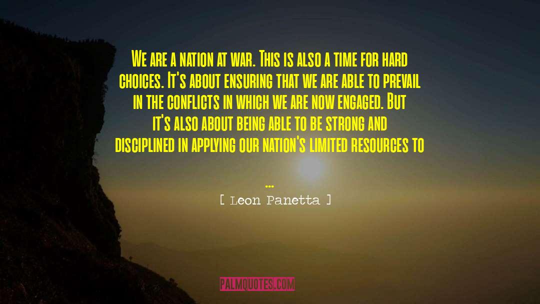 Limited Resources quotes by Leon Panetta