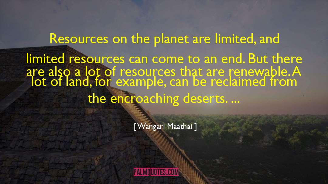 Limited Resources quotes by Wangari Maathai