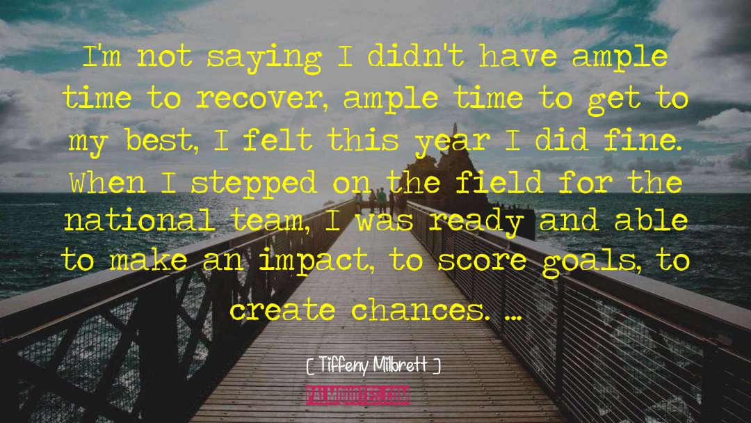 Limiting Chances quotes by Tiffeny Milbrett