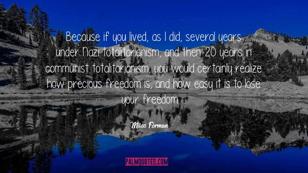 Limiting Freedom quotes by Milos Forman