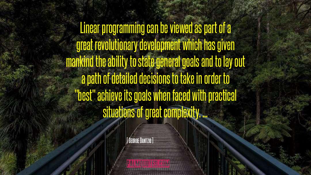 Linear quotes by George Dantzig