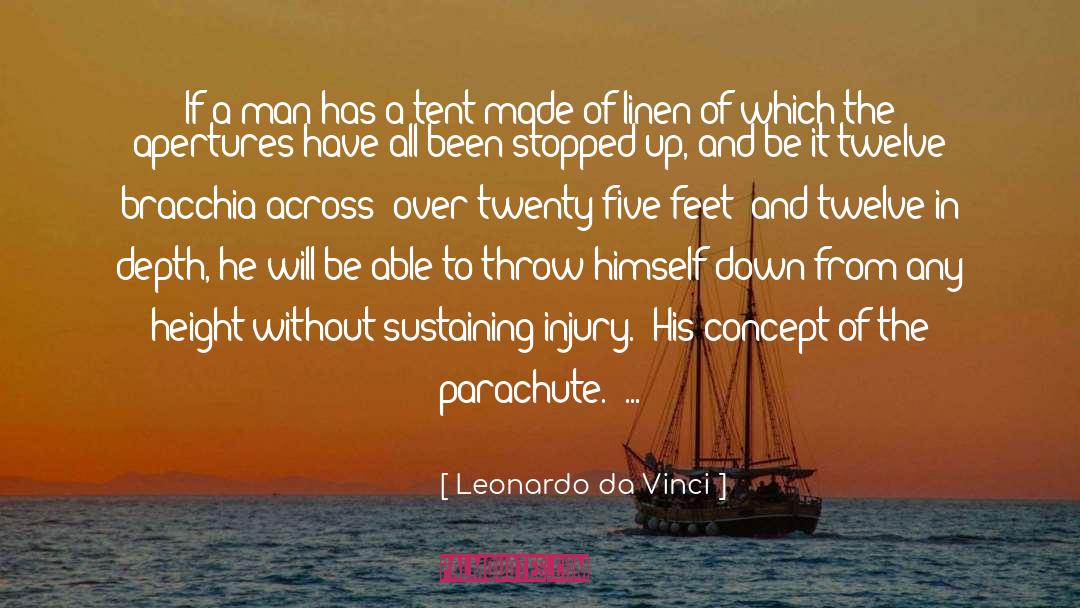 Linen quotes by Leonardo Da Vinci