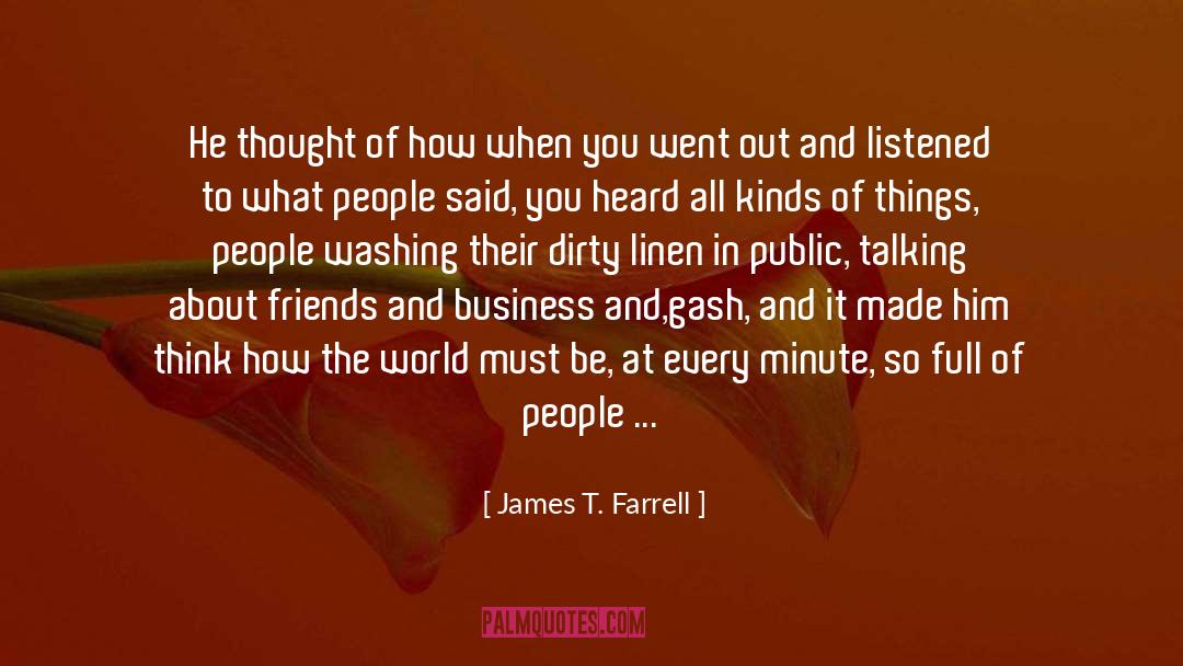 Linen quotes by James T. Farrell