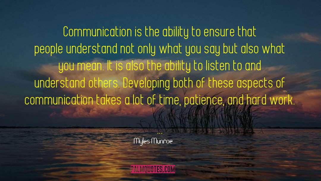 Lines Of Communication quotes by Myles Munroe