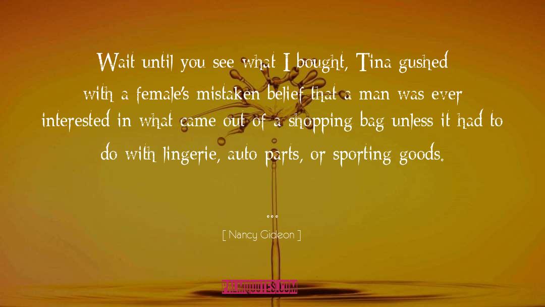 Lingerie quotes by Nancy Gideon