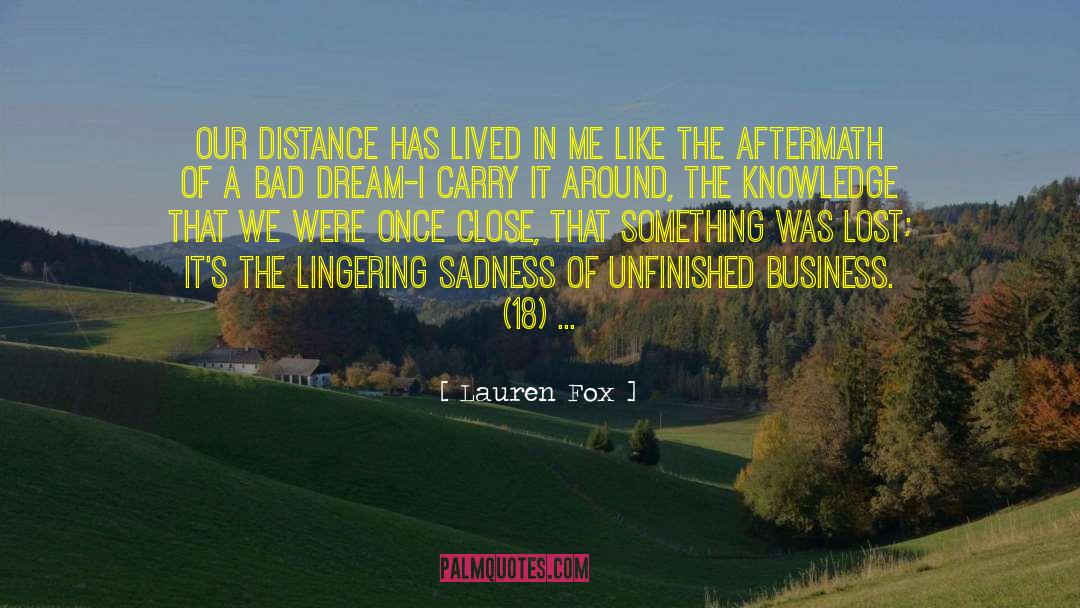 Lingering quotes by Lauren Fox