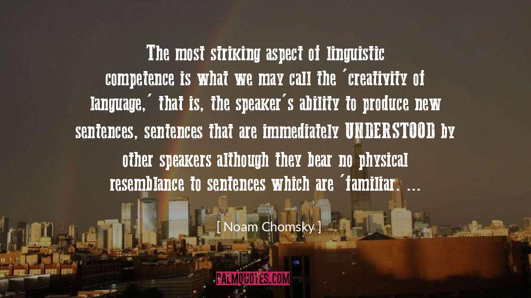 Linguistic quotes by Noam Chomsky