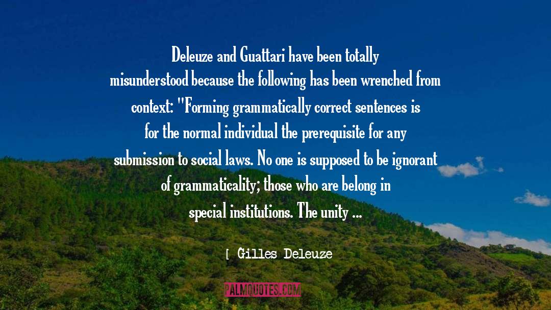 Linguistic quotes by Gilles Deleuze