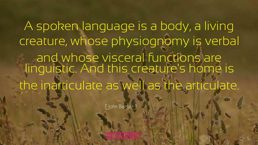 Linguistic quotes by John Berger