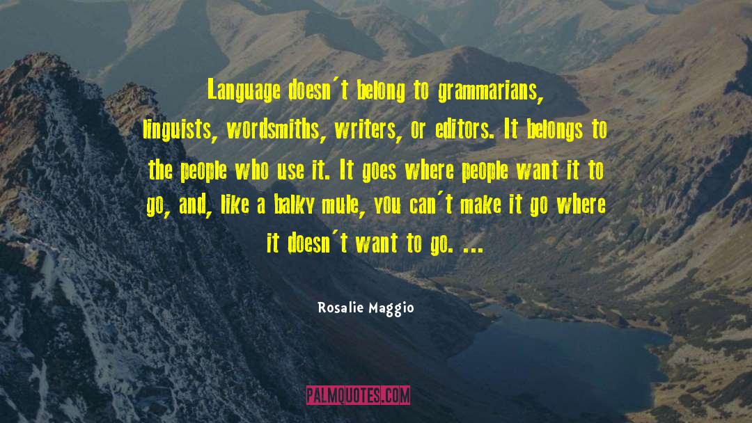 Linguists quotes by Rosalie Maggio