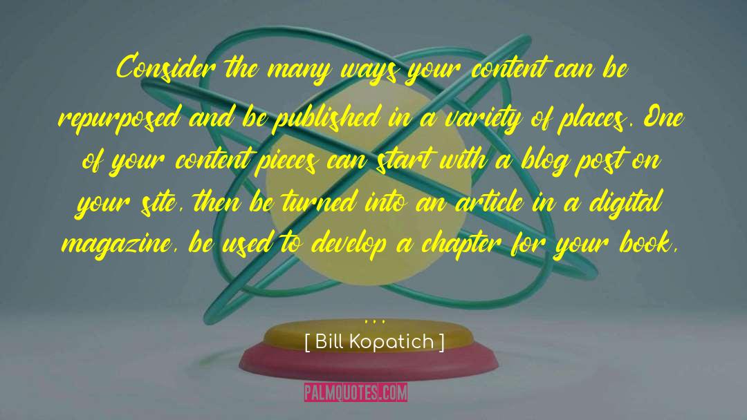 Linkedin quotes by Bill Kopatich