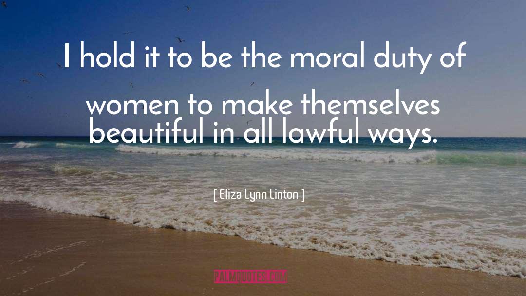 Linton quotes by Eliza Lynn Linton