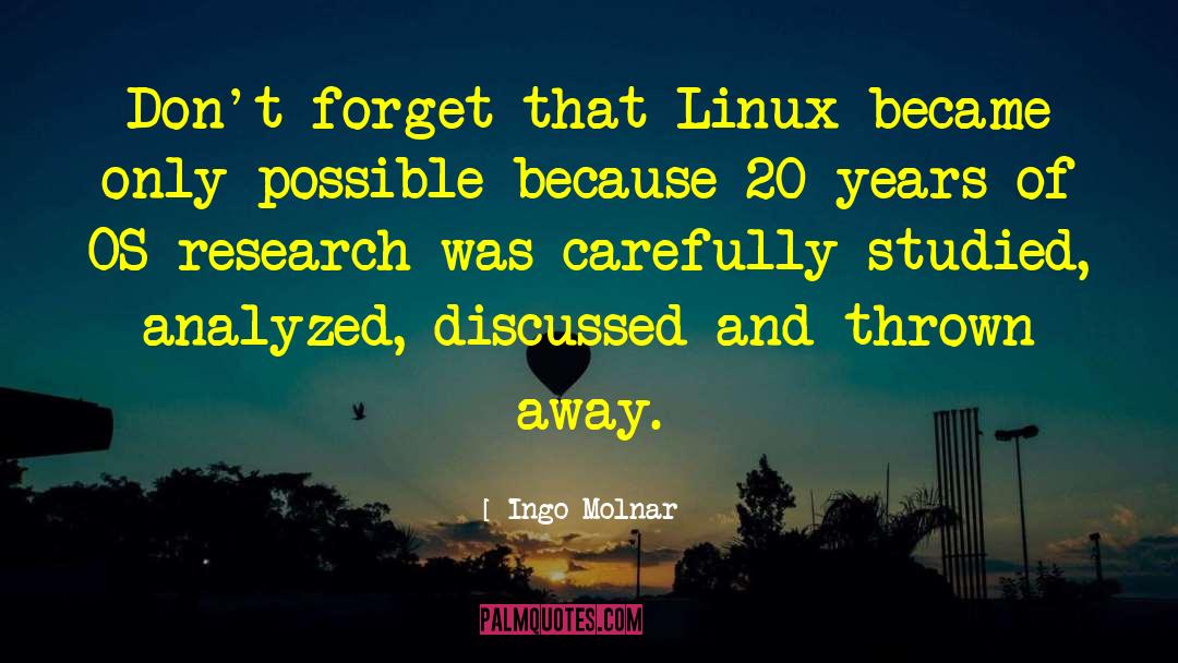 Linux quotes by Ingo Molnar