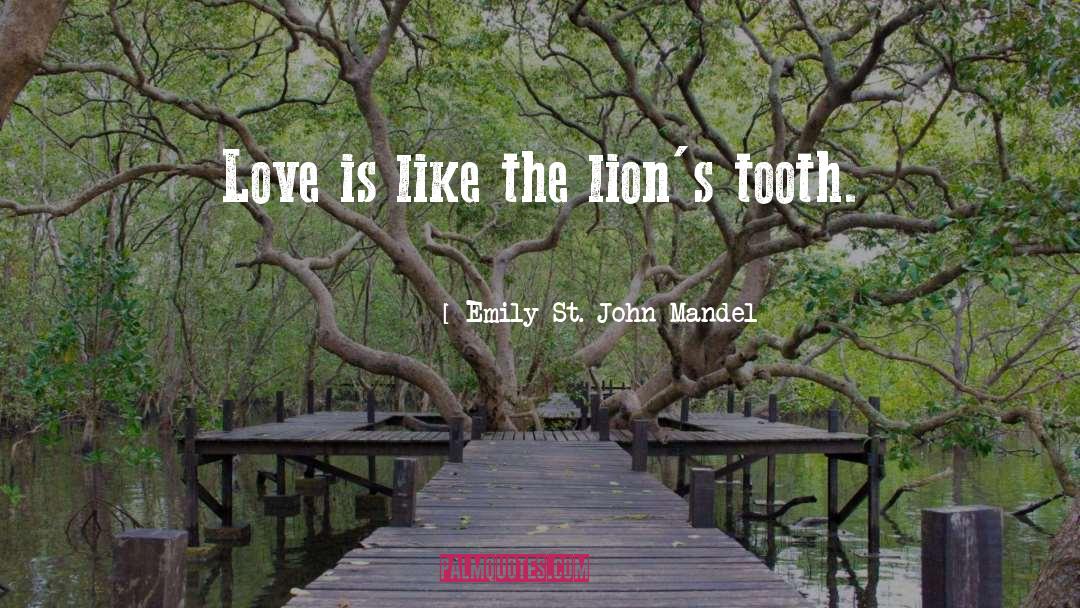 Lion Personality quotes by Emily St. John Mandel