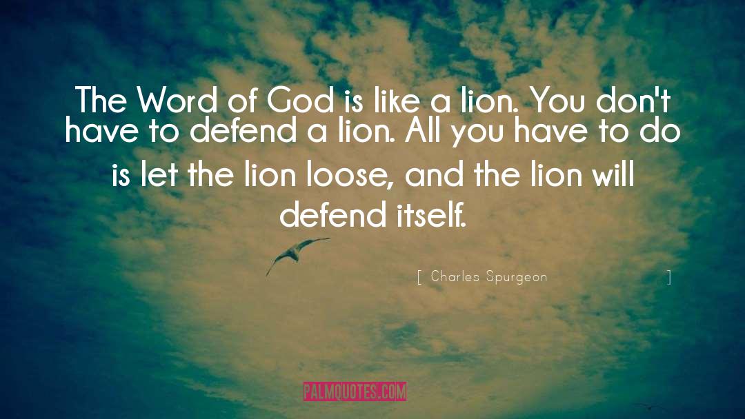 Lion Personality quotes by Charles Spurgeon