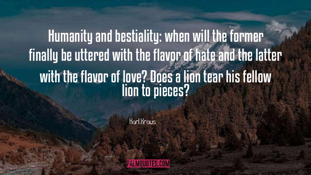 Lion quotes by Karl Kraus