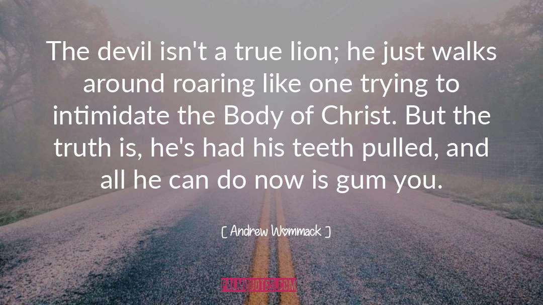 Lion quotes by Andrew Wommack