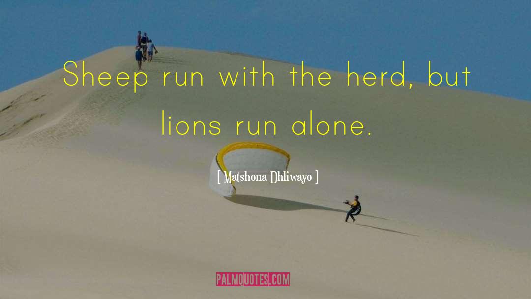 Lion Wisdom quotes by Matshona Dhliwayo