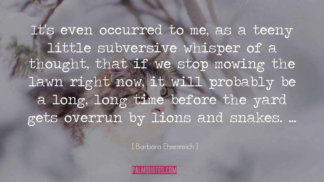 Lions Roar quotes by Barbara Ehrenreich