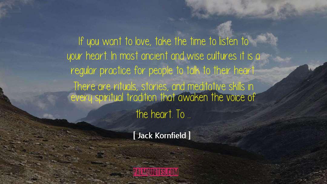 Listen To Your Heart quotes by Jack Kornfield