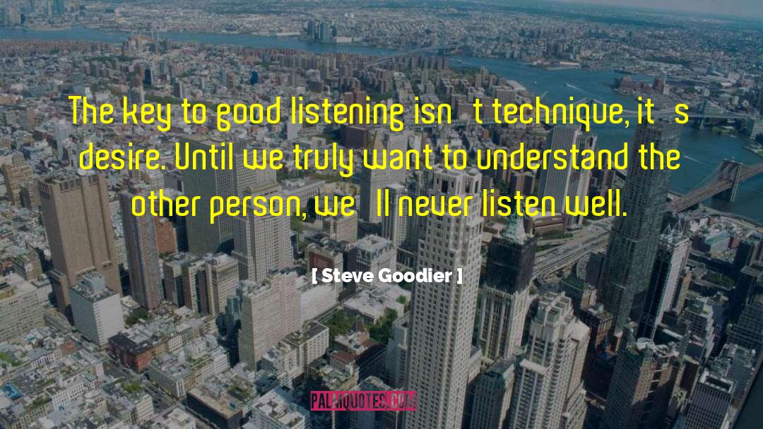 Listening Skills quotes by Steve Goodier