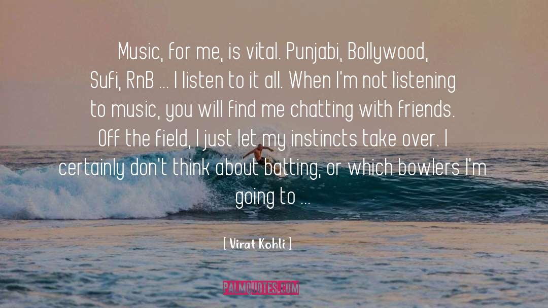 Listening To Music quotes by Virat Kohli