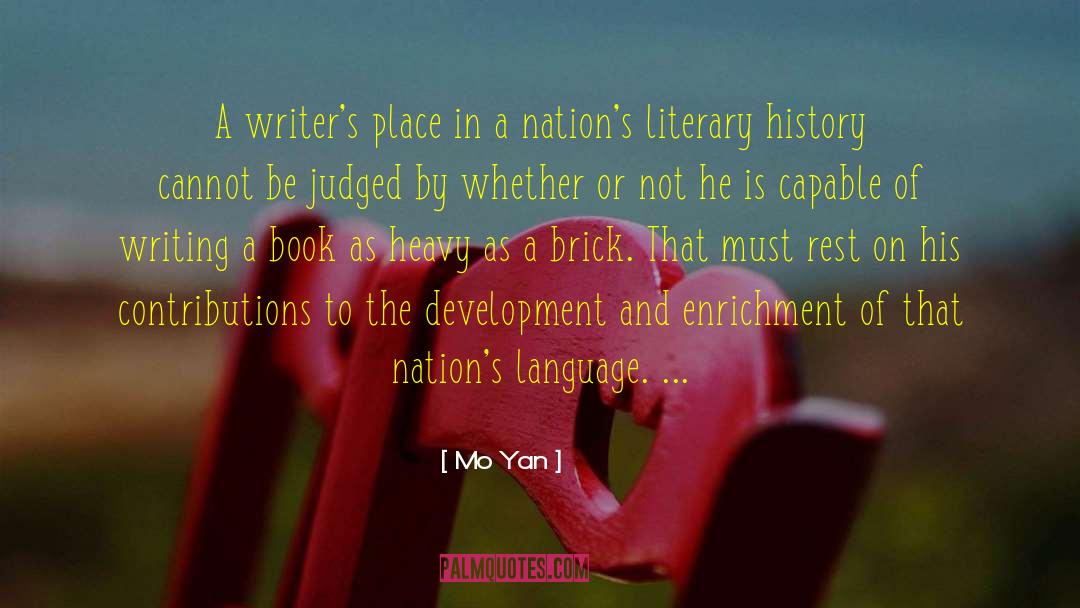 Literary Book quotes by Mo Yan