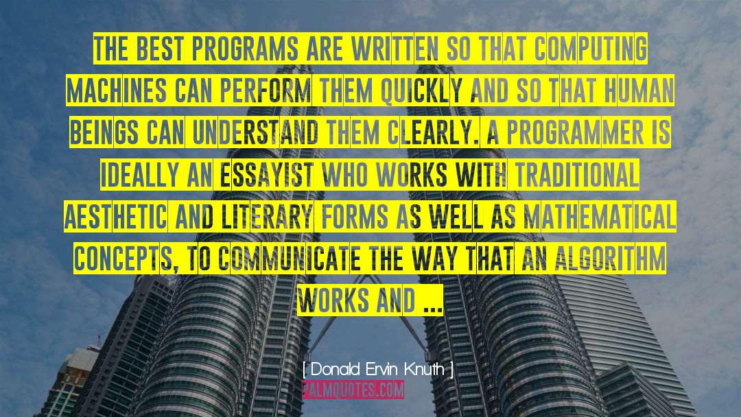 Literary Characters quotes by Donald Ervin Knuth